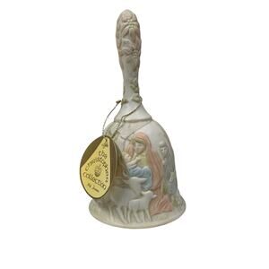 Vtg 1982 GEO Z. LEFTON China Collection Oh COME ALL Ye‎ FAITHFULL Nativity Bell